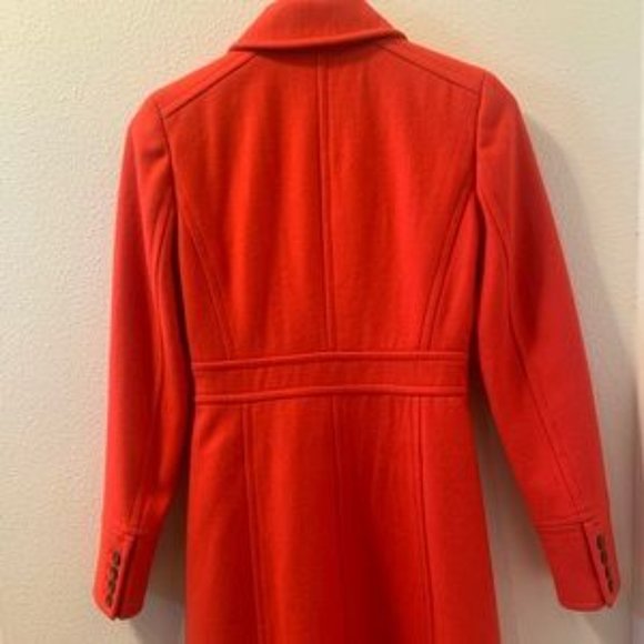 J.Crew Factory Red Wool Coat - Size 0 - Picture 3 of 9
